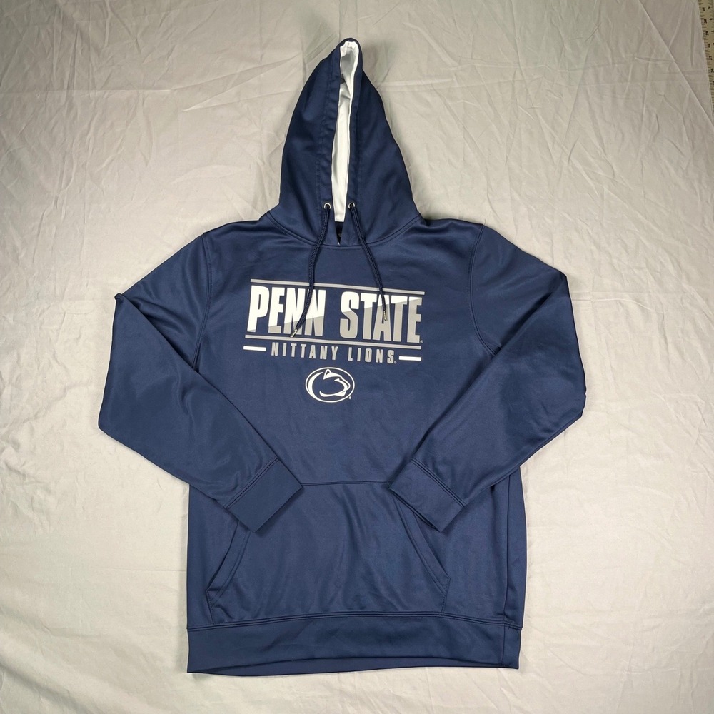 Penn State Nittany Lions Mens Navy Blue Fleece Hoodie Colosseum Sweatshirt L